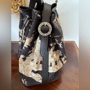 Pierre Deux La Declaration Toile Bucket Bag